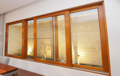 Powder Coating Wooden Sliding Window, For Home