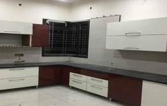PVC Residential L Shape Modular Kitchen Cabinet