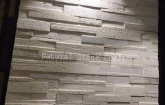 Stone White Designer Wall Cladding Tiles, Thickness: 15-20 mm