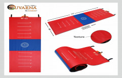 Suvarna's Dual Tone, Portable, Designer, HQ Synthetic Rexine Yoga Mat With Indications Marked