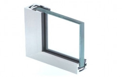 Twin Pro Aluminium Glazing Profile, Chrome, For Door & Window