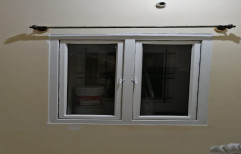 White (frame) Wooden Akshara UPVC Windows, Glass Thickness: 6mm