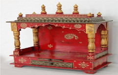 Antique And Painted Temple Pooja Room Painted, Size/Dimension: 48*36