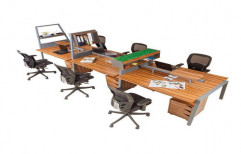 Brown Wooden Zesta Series Modular Office Furniture
