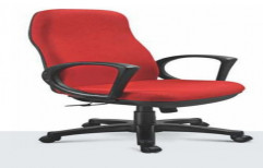 Fabric Godrej Office Chair, Black and Red