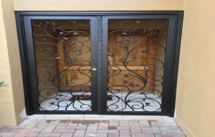 Iron oil paint Metal Door, For Home, Thickness: 10 mm Squair