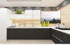 Metal Modern L Shape Modular Kitchen