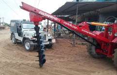 Mild Steel Tractor Mounted Post Hole Digger, For Agriculture & Farming, Diesel