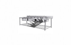 MKE and Stainless Steel Three Sink Washing Unit
