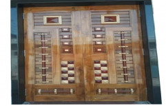 Modern Double Door Wooden Gate, For Home