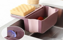 Multicolor Single Folding Sink Rack Drain Basket Holder Expandable Storage
