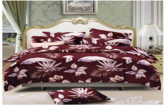 Print Double Glace Cotton Bedsheet, For Home
