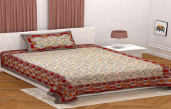 Red Cotton floral print Yuva Single bed sheets, For Home, Size: 60x90