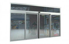 Stainless Steel And Glass Automatic Sliding Door, For Commercial