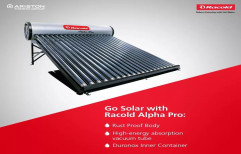 Stainless Steel Freestanding Racold Solar Water Heater, For Commercial And Residential Use