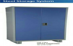 Blue & Grey Material: Metal Steel Storage Almirah