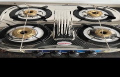 Four Burner Kitchen Cooktops, Silver