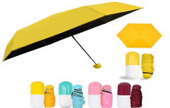 Manual 3 Fold Yellow Capsule Umbrella