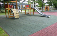 Park Rectangular Rubber Tile, Matte, Thickness: 15 mm