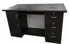 Black Wooden Computer Table, With Storage