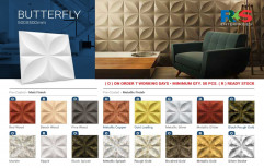 BUTTERFLY TEXTURED PRE-COATED 3D WALL PANEL