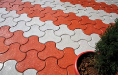 cement concrete Red Interlocking Paver Tiles, For Flooring, Thickness: 60mm