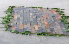 Jack Multicolor Slate Stone Mosaic Tile, For Wall, Thickness: Upto 15mm