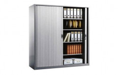 Mild Steel Tambour Door Office Almirah, No. Of Shelves: 4 Shelves