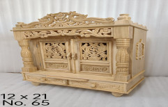 Natural Polish Hand Carved Sevan Naxi Ply Wood Temple, For Home