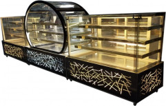 Stainless Steel Rectangular Sweet Display Counter, For Restaurant