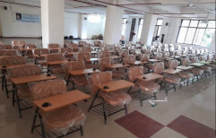 Black Metal Students Study Chair SCHOOL COLLEGE TUTIONS WITH TOP