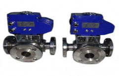 Stainless Steel/Carbon Steel Electric Actuated 3 Way Ball Valve, Size: 1/2 Inch