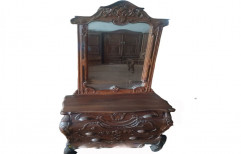 Teak Wood Brown Wooden Dressing Table