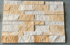 White & Brown 15 Cm Sandstone Wall Panels, Thickness: 1.5-2.5 Cm