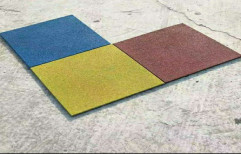 ATI Grey SBR(Styrene Butadaine Rubber) Rubber Tiles, Size/Dimension: 20x20", Size: 20"x20"