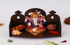 Brown Attractive Look Wooden Temple Om, For ANYWHERE