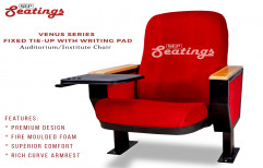 Fabric Metal Training Writing Pad Chairs, For College and Office