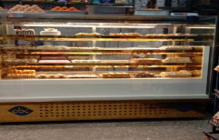 Glass Grey SS Display Counter pastry