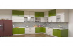PVC Modern L Shaped Modular Kitchen Designing Service