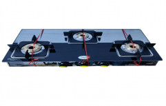 Surya Glass Top 3 Burner Gas Stove, For Kitchen