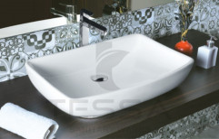 Ceramic Wash Basin, White, Table Top
