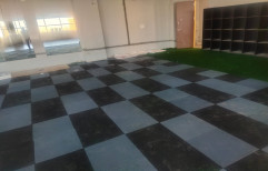 Grey,Black Matt 10 mm Gym Rubber Floor Tile
