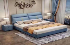 King Size Engineered Wood Fancy Double Bed, Without Storage