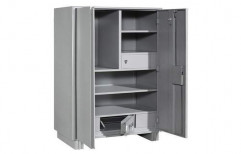 Metallic Grey Metal Office Almirah, No. Of Doors: 2 Door, No. Of Shelves: 3 Shelves