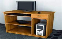 Plywood Office Computer Table, With Storage