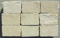 Square Elegant Yellow Sandstone Bricks, Size: 300x300