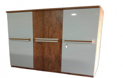 3 Doors Wooden Almirah, With Locker