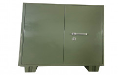 5 Feet Green Stainless Steel Office Almira, No. Of Doors: 1 Door, No. Of Shelves: 4 Shelves