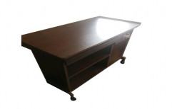 Brown Rectangular Wooden Computer Table, For Office