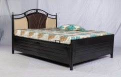 Decorative Modern Metal Double Bed, With Storage